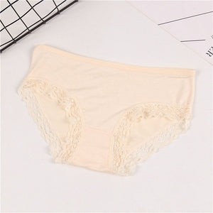2019 New arrival Fashion Sexy Shorts Lace Modal Panties Soft Ladies Sexy Low Waist Intimates For Women